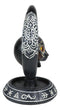 Occult Wicca Sacred Geometry Black Cat Crescent Moon Backflow Incense Burner