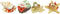 Ebros Starfish Octopus and Hermit Crabs Small Miniature Figurines Set of 4