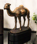 Desert Explorer Single Hump Brown Camel Electroplated Resin Figurine With Base