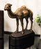 Desert Explorer Single Hump Brown Camel Electroplated Resin Figurine With Base