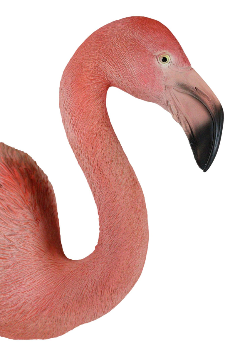 27" Tall Realistic Zen Graceful Tropical Pink Flamingo Standing in Repose Statue