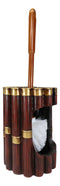 Western Shotgun 12 Gauge Bullet Shells Toilet Brush and Sanitary Holder Set