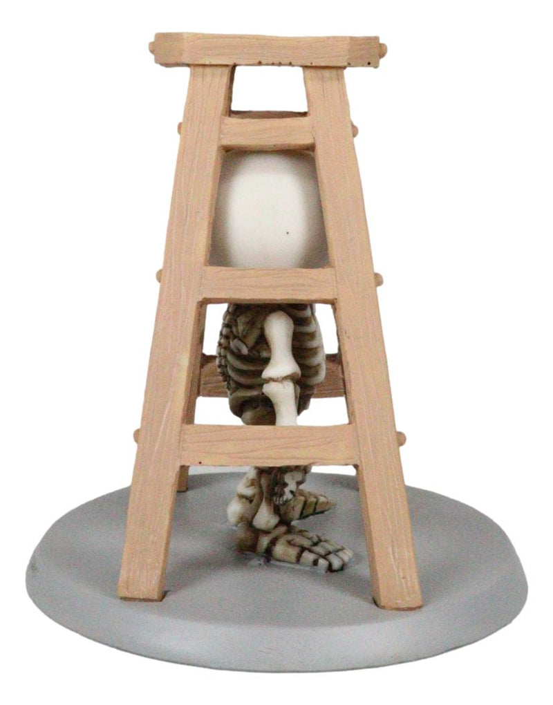 Unfortunate Lucky The Skeleton Pinched And Stuck Under A Ladder Figurine 4"H