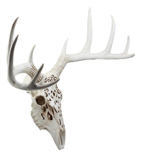 Ebros Large Filigree Buck Deer Head Skull Wall Decor Hanging Plaque 22" Wide - Ebros Gift