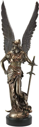 Ebros Large 35" Tall Winged Victory Angel of Justice with Sword & Helmet Statue