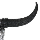 Western Floral Tribal Tattoo Tooled Bison Bull Cow Skull Wall Decor Plaque