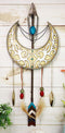 Boho Chic Silver Scroll Moon Spirit Arrow And Feathers Dreamcatcher Wall Decor