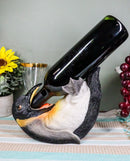 South Pole Acrobatic Drunken Tuxedo Emperor Penguin Wine Bottle Holder 8.5"L