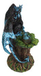 Ebros Blue Midnight Dragon Mother Guarding LED Translucent Egg Figurine Night Light