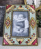 Set Of 2 Southwestern Indian Aztec Diamond Vectors Geometry 4"X6" Picture Frames