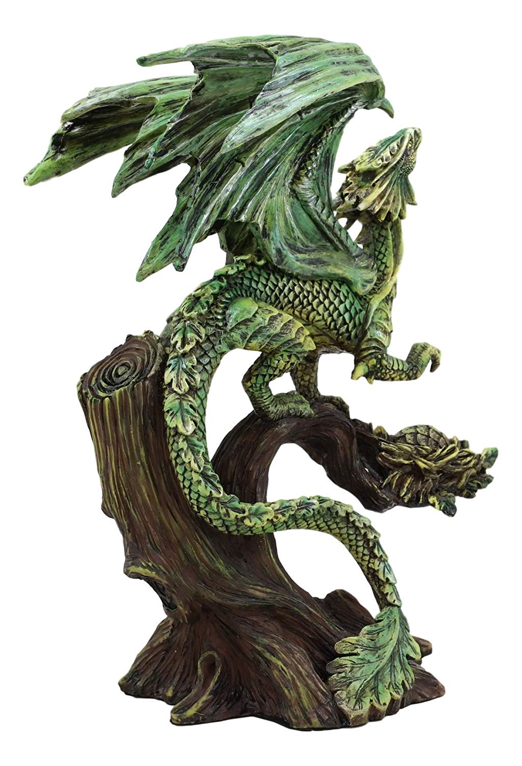 Ebros Gaia Tree Ent Earth Adult Mother Dragon Perching On Branch Figurine 10"H - Ebros Gift
