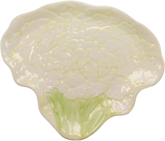 Ebros Kitchen Cauliflower Steak Shaped Serving Plates or Dish Platters SET OF 4