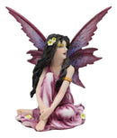 Ebros Beautiful Purple Fairy Gazing Into The Sky Statue 5.25" H Fantasy Figurine