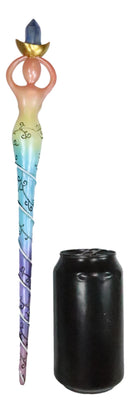 Ebros Rainbow Chakra Zone Yoga Spiral Goddess Magic Wand Cosplay Prop 14"L