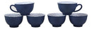 Blue Vintage Victorian Floral Blooms Design Large Porcelain Mug 19oz Set 6