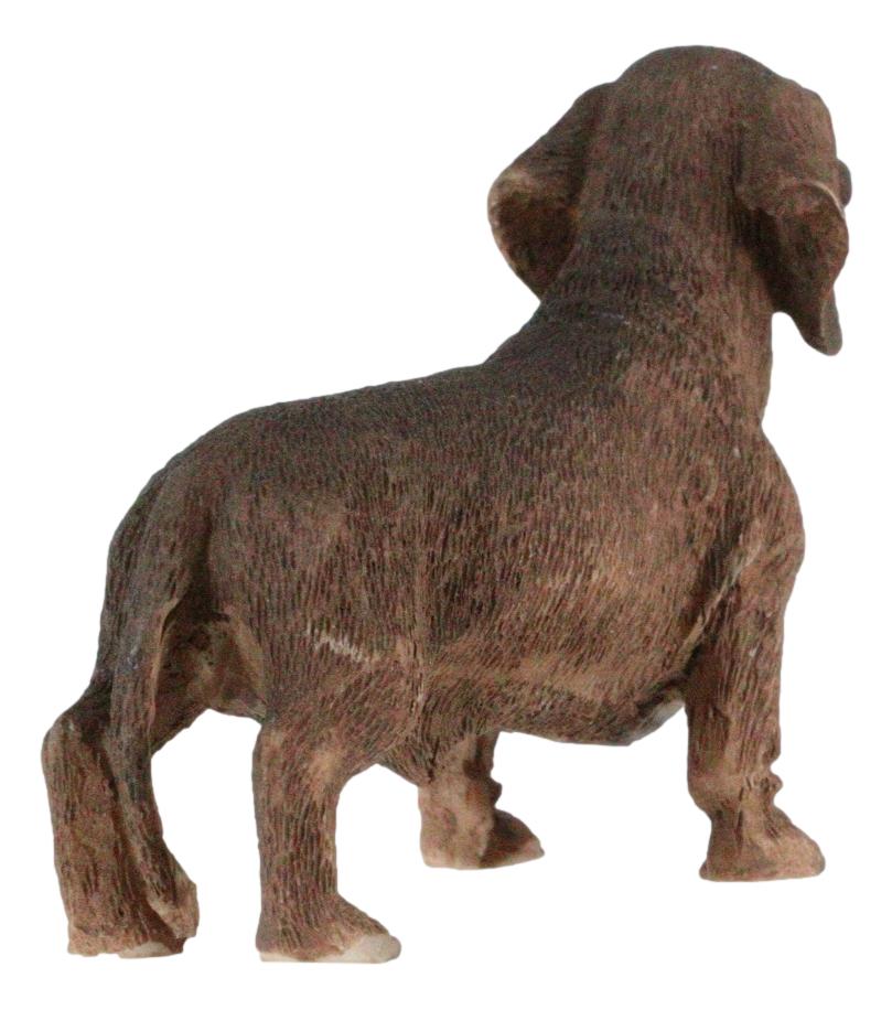 Adorable Lifelike Pet Pal Chocolate Dachshund Sausage Dog Miniature Figurine - Ebros Gift