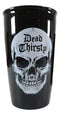 Ebros Gothic Macabre Dead Thirsty Sinister Skull Ceramic Travel Coffee Mug Cup W/ Lid