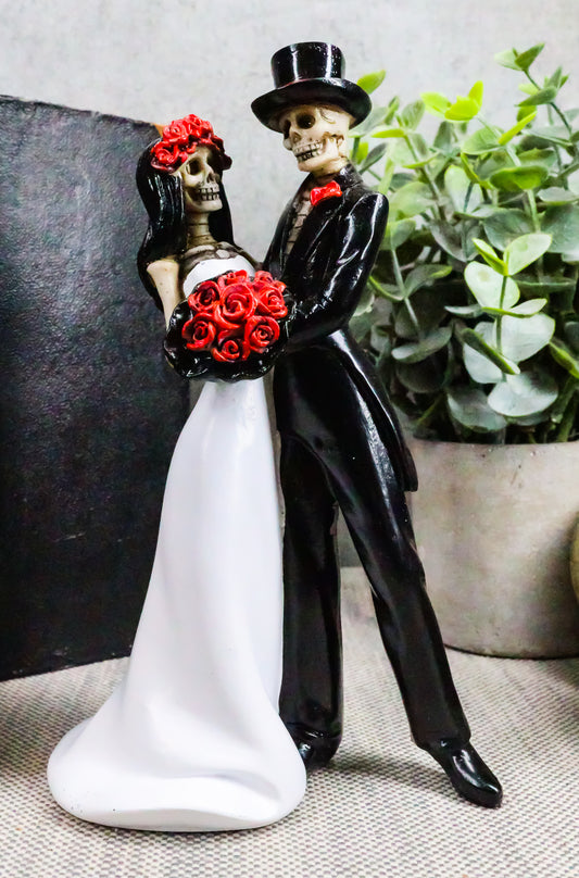 Ebros Day Of The Dead Wedding Dance Skeleton Figurine Cake Topper 6.25"Tall - Ebros Gift