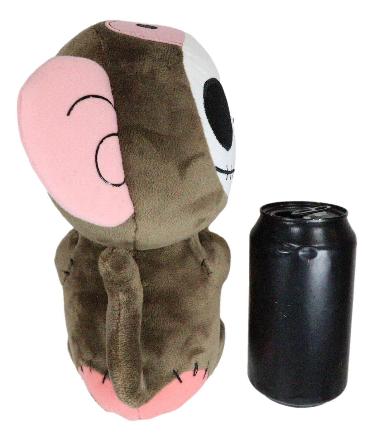 Furry Bones Skeleton Pink And Brown Baby Monkey Banana Plush Toy Doll 10" Tall - Ebros Gift