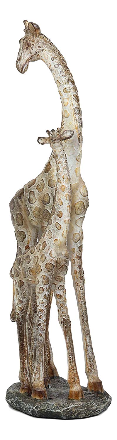 Ebros Large Mosaic Giraffe Mother And Calf Family Statue 17.25" Tall
