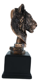 Jungle Wildlife Apex Predator Bengal Tiger Bust Sculpture 9"H With Trophy Base