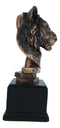 Jungle Wildlife Apex Predator Bengal Tiger Bust Sculpture 9"H With Trophy Base