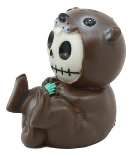 Ebros Furrybones Otto The Sea Otter Figurine Furry Bones Otter Hooded Skeleton Monster - Ebros Gift