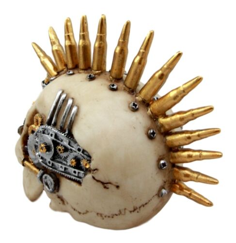 Steampunk Cyborg Punk Rock Aristocrat With Bullet Spikes Hair Figurine 6.75"L