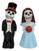 Dias De Los Muertos Wedding Sermon Sugar Skulls Ceramic Salt Pepper Shakers