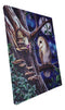 Fairy Tales Pixie Tree House With Witch Owl Wood Framed Canvas Wall Decor