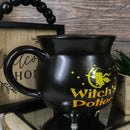 Wicca Sacred Witch's Potion Porcelain Black Cauldron Bowl Large Mug With Handle