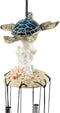 Nautical Reptile Kingdom Sea Turtle Swimming Over Corals Garden Wind Chime Decor