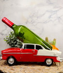 Ebros Gift Classic Red Vintage Bel Air Automobile Car Wine Holder 11.5" Long