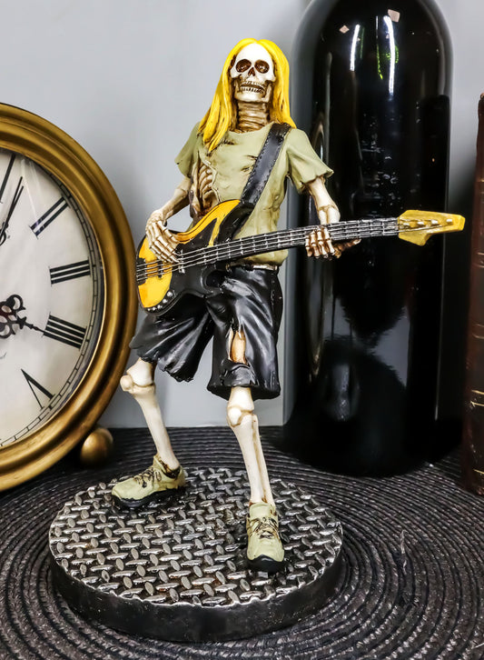 Day Of The Dead Skeleton Bass Player Figurine Rock Band From Hell Underworld