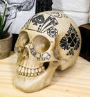 Ebros Gothic Gambling Casino Royale Poker Cards Royal Flush Skull Cranium Figurine