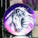 Indigo Night Sky Sacred Unicorn Floral Lace Coaster Set With 4 Ceramic Coasters
