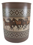 Ebros Western Running Horses With Southwest Navajo Vectors Waste Basket Dry Trash Bin
