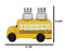 Ebros Yellow School Bus Decorative Glass Salt Pepper Shakers Holder Resin 6"L