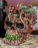 Forest Ent Treant Skull with Dragon Statue 5.5'L Greenman Dungeons and Dragons