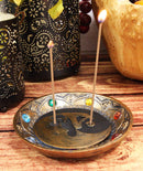 Ebros Yin Yang Symbol with Chakra Beads Incense Sticks Holder Burner 5" Diameter