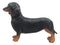 Ebros Adorable Black And Tan Dachshund Dog Statue 8" Long Schnitzel Sausage Wiener Dog Figurine