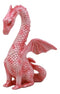 Valentine Cupid Love Pink Dragon Figurine 4.25"H Romantic Female Dragon Statue