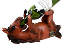 Ebros Gift Brown Chestnut Equestrian Stallion Horse Wine Bottle Holder Caddy Figurine