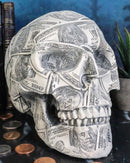 Fortune Lottery Benjamin Franklins Bank C-Note Money Bill Prints Skull Figurine