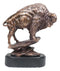 Buffalo Jump American Bison On Cliff Edge Bronze Electroplated Finish Statue