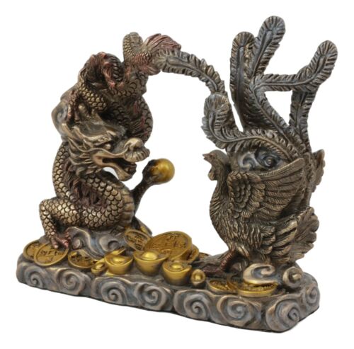 Feng Shui Yin Yang Marriage Harmony Heaven Celestial Dragon And Phoenix Figurine