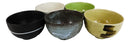 Pack Of 5 Made In Japan Colorful Brush Art Kiln Natural Glazed Ceramic Bowls