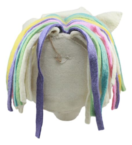 Ebros Fiona Walker England Handmade Organic Baby Animal Head Wall Decor The Originals Collection Large (Rainbow Unicorn Head) - Ebros Gift