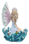 Ebros Ocean Queen Goddess Fairy With Oyster Shell Wings Decorative Statue 10"H