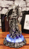 Ebros 10"H Volcano Blue Magma Dragon On Rock Tower Figurine with LED Night Light - Ebros Gift